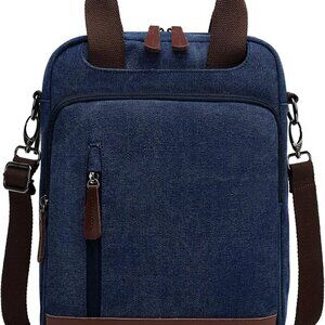 Mens Crossbody Shoulder Bag Canvas Messenger Bag Work Bag